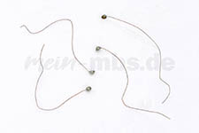 058-2121 - H0 Messingbuchsen mit angelöteten Draht (4 Stück)